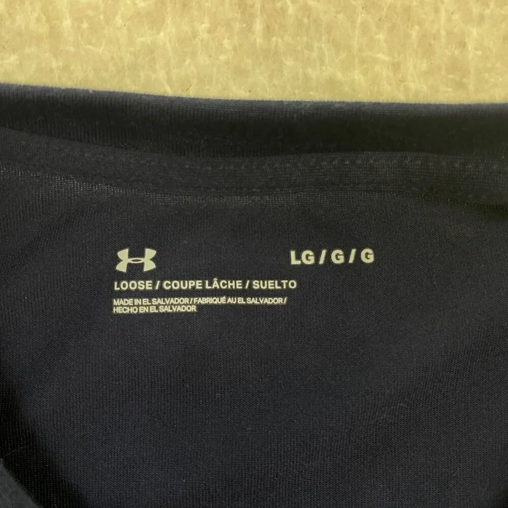 Under Armour Notre Dame Fighting Irish Logo Lockup Tech Raglan Long Sleeve Sz L - Picture 2 of 5